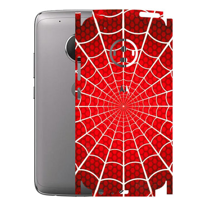 Motorola Phone Skins (All Models) - Classic Spidey Web - 3D Embossed Finish (L-115) Motorola Moto G5 Plus