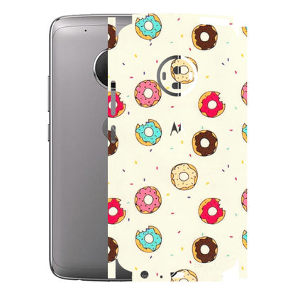 Motorola Phone Skins (All Models) - Mini Donuts Doodle Art - 3D Embossed Finish (L-122) Motorola Moto G5 Plus
