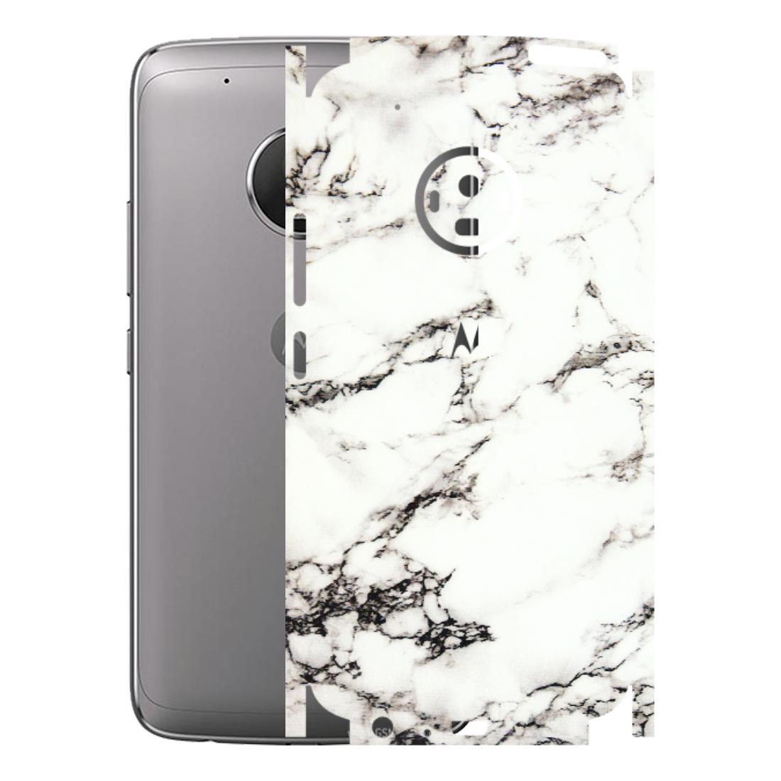 Motorola Phone Skins (All Models) - Black and White Marble Texture - 3D Embossed Finish (L-124) Motorola Moto G5 Plus