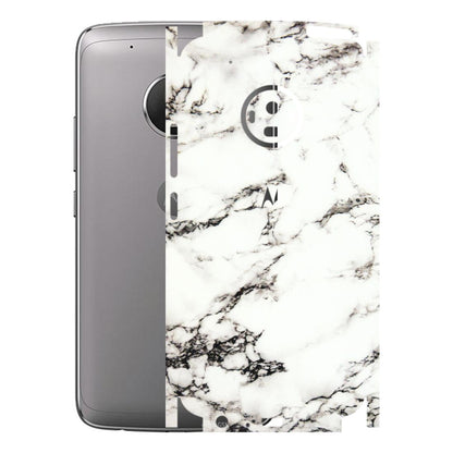 Motorola Phone Skins (All Models) - Black and White Marble Texture - 3D Embossed Finish (L-124) Motorola Moto G5 Plus