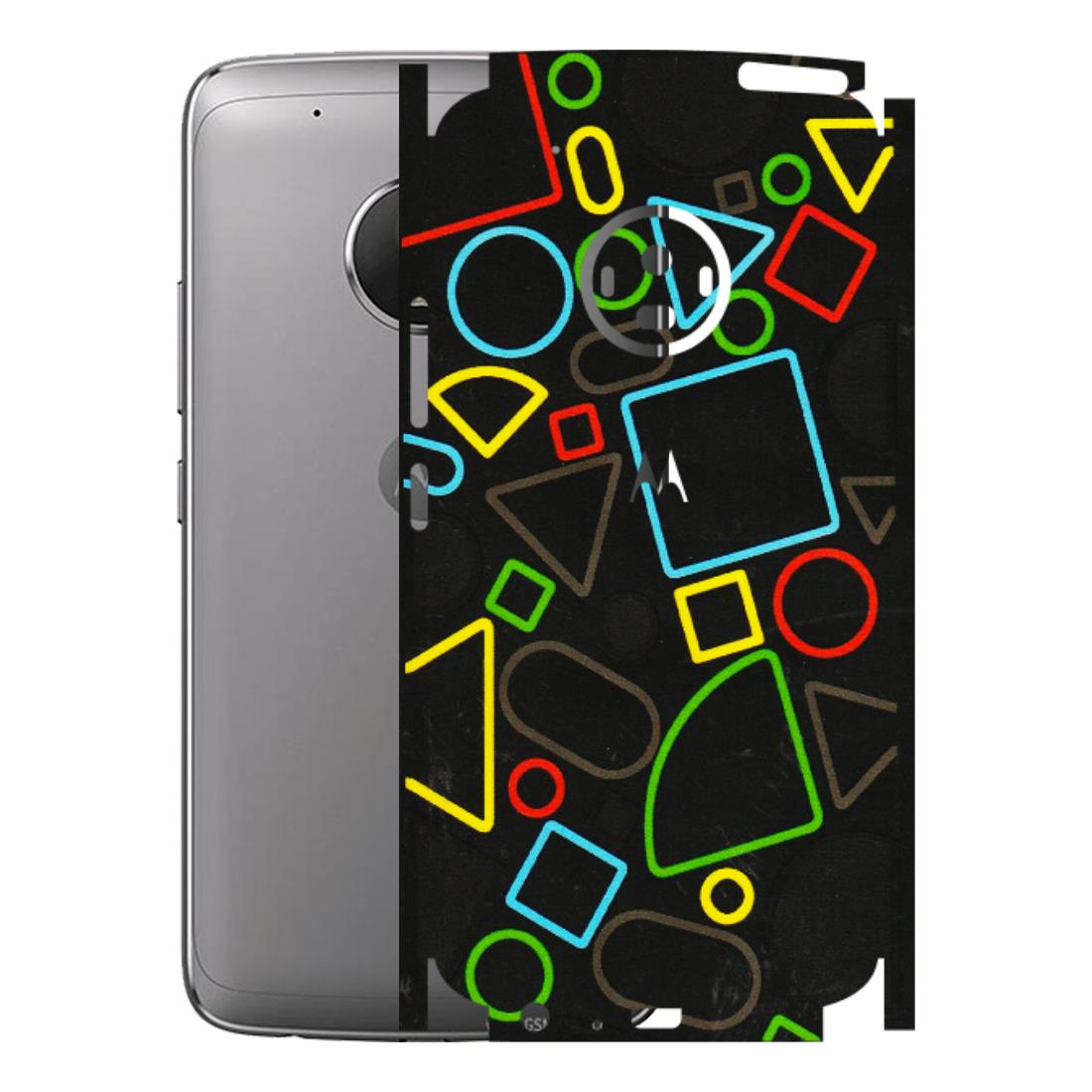 Motorola Phone Skins (All Models) - Black Shapes - 3D Embossed Finish (L-131) Motorola Moto G5 Plus
