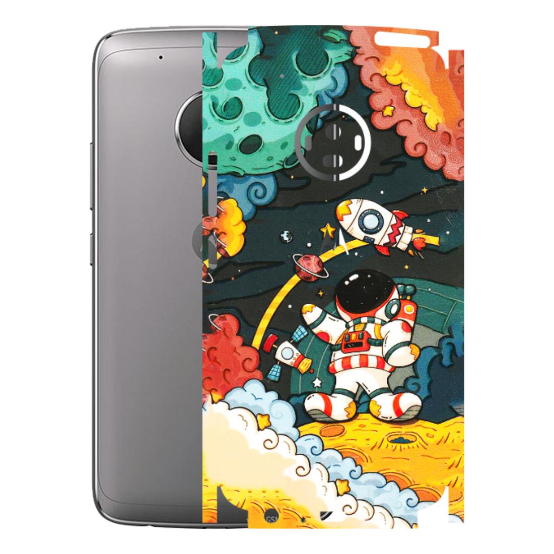 Motorola Phone Skins (All Models) - Astronauts & Spaceship - 3D Embossed Finish (L-145) Motorola Moto G5 Plus