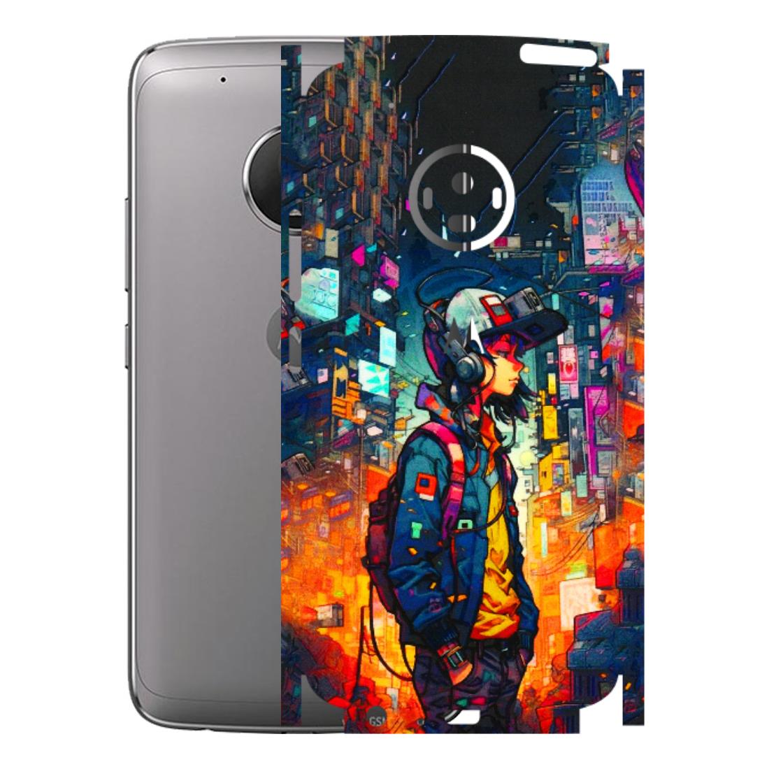 Motorola Phone Skins (All Models) - Street Anime Guy - 3D Embossed Finish (L-158) Motorola Moto G5 Plus