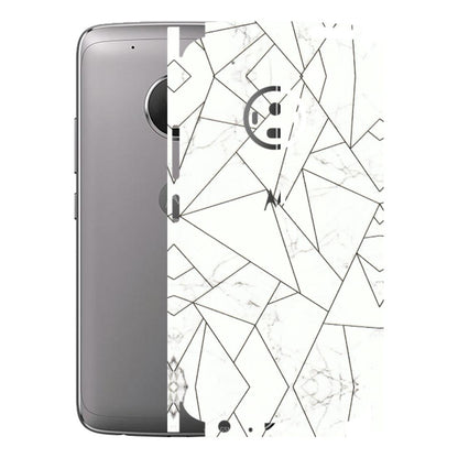 Motorola Phone Skins (All Models) - Luxury White Marble Effect - 3D Embossed Finish (L-168) Motorola Moto G5 Plus