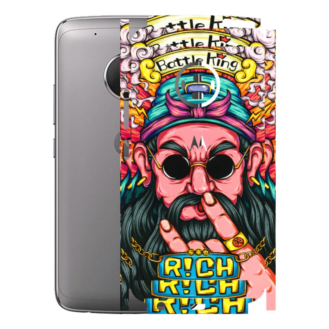 Motorola Phone Skins (All Models) - Battle King Dude Face - 3D Embossed Finish (L-178) Motorola Moto G5 Plus