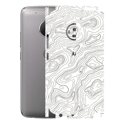 Motorola Phone Skins (All Models) - White Black Swirls - 3D Embossed Finish (L-219) Motorola Moto G5 Plus