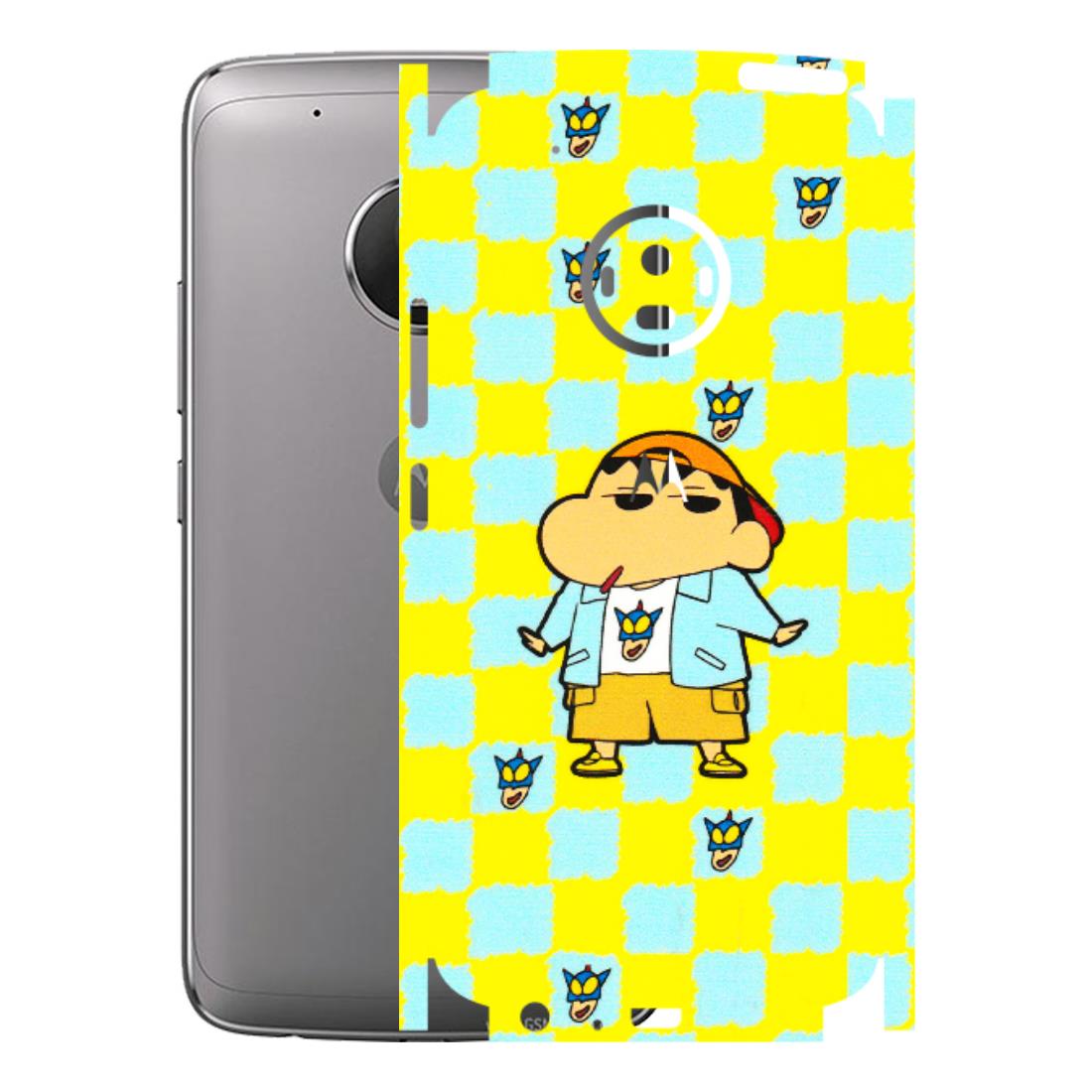 Motorola Phone Skins (All Models) - Yellow Blue Shinchan Cute - 3D Embossed Finish (L-221) Motorola Moto G5 Plus