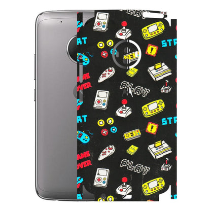 Motorola Phone Skins (All Models) - Gaming Doodles - 3D Embossed Finish (L-224) Motorola Moto G5 Plus