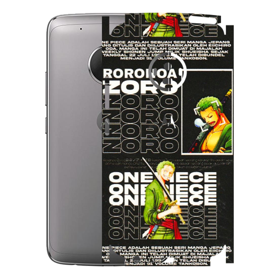 Motorola Phone Skins (All Models) - One Piece Zoro - 3D Embossed Finish (L-250) Motorola Moto G5 Plus