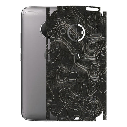 Motorola Phone Skins (All Models) - Abstract White Line Map - 3D Embossed Finish (L-269) Motorola Moto G5 Plus