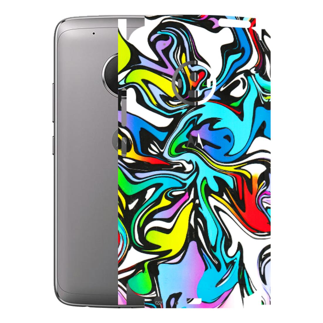 Motorola Phone Skins (All Models) - Abstract Colour Paints - 3D Embossed Finish (L-271) Motorola Moto G5 Plus