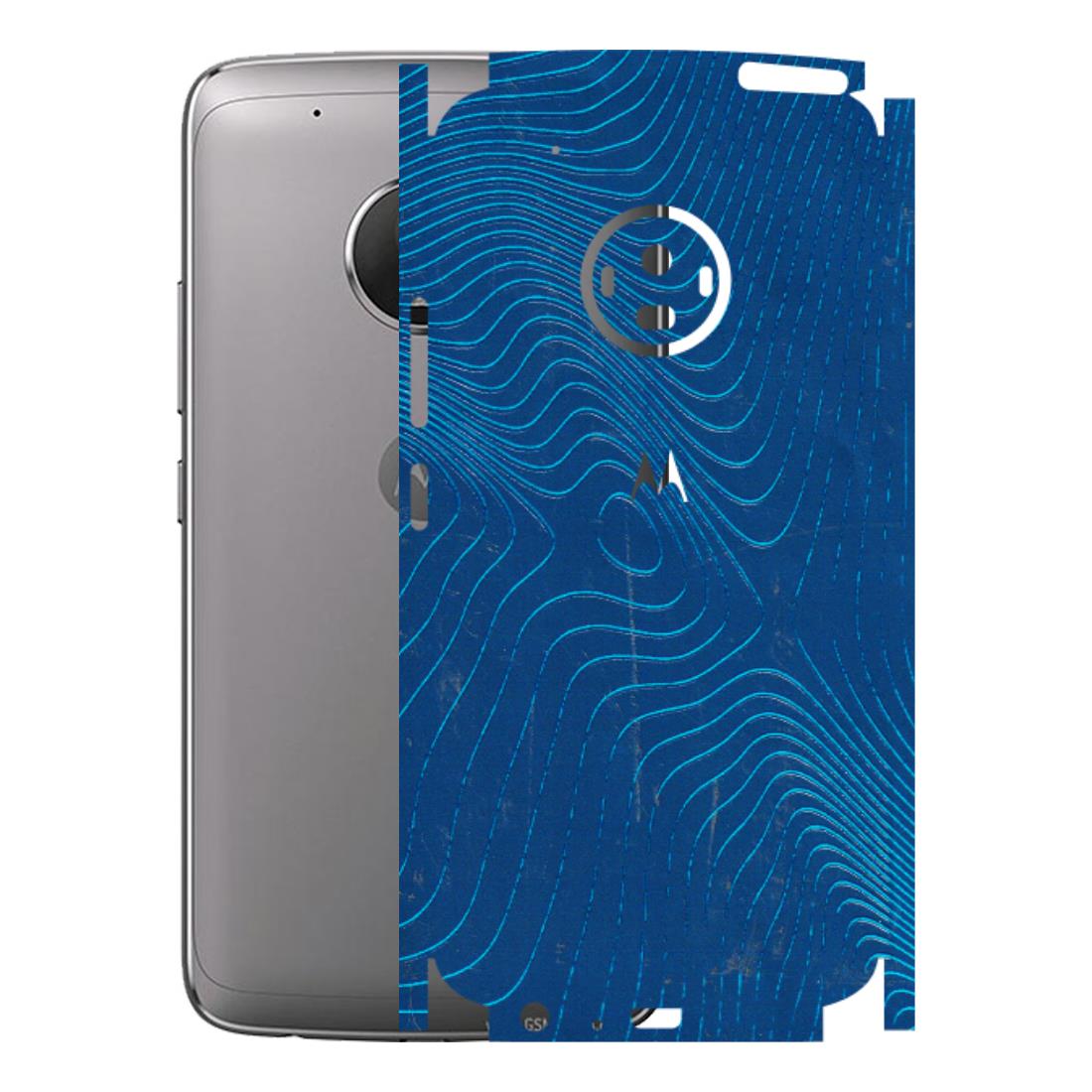 Motorola Phone Skins (All Models) - Abstract Blue Line Map - 3D Embossed Finish (L-272) Motorola Moto G5 Plus