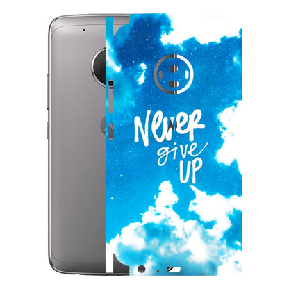 Motorola Phone Skins (All Models) - Never Give Up - 3D Embossed Finish (L-279) Motorola Moto G5 Plus