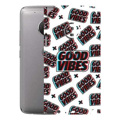 Motorola Phone Skins (All Models) - Good Vibes - 3D Embossed Finish (L-282) Motorola Moto G5 Plus