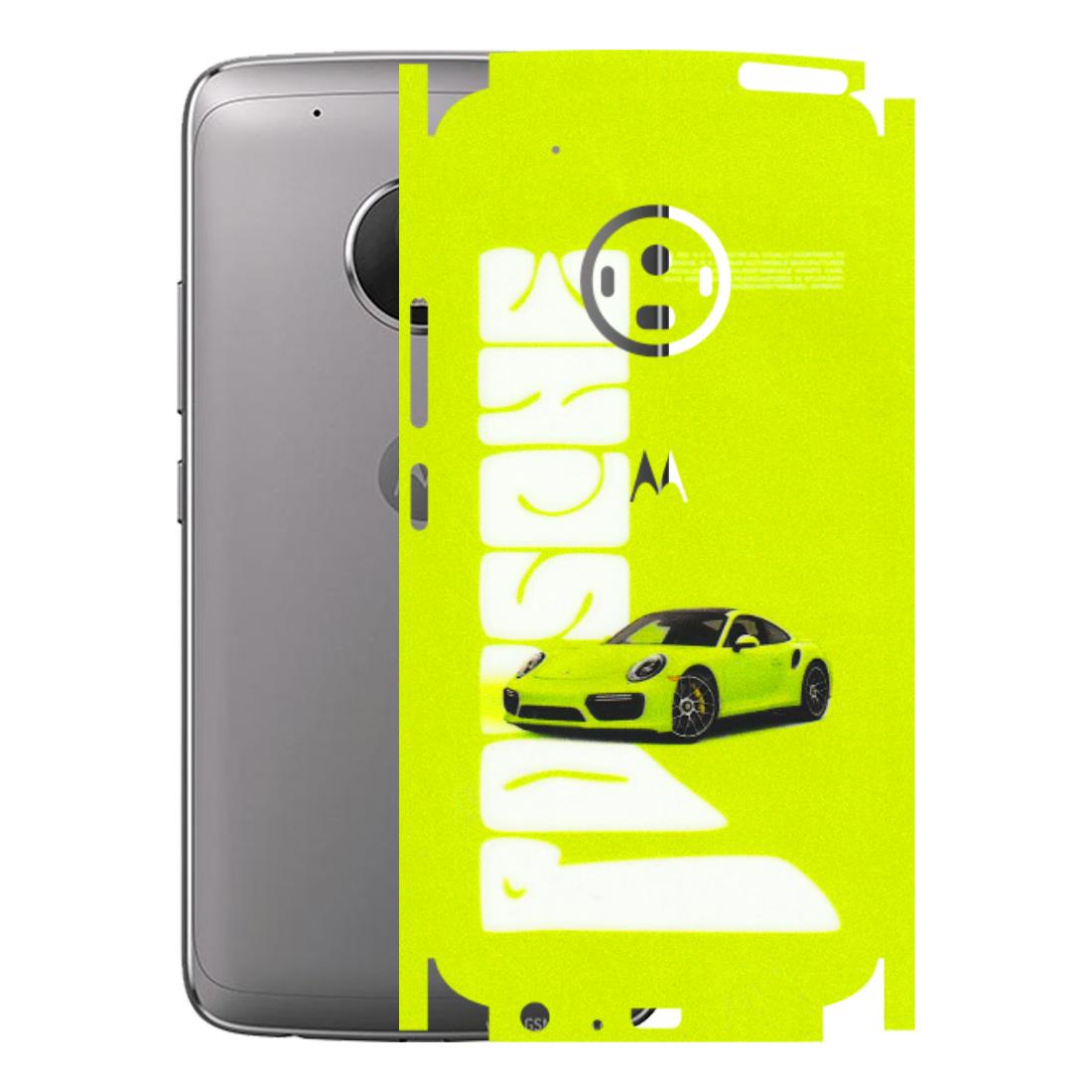 Motorola Phone Skins (All Models) - Lime Green Porche - 3D Embossed Finish (L-30) Motorola Moto G5 Plus