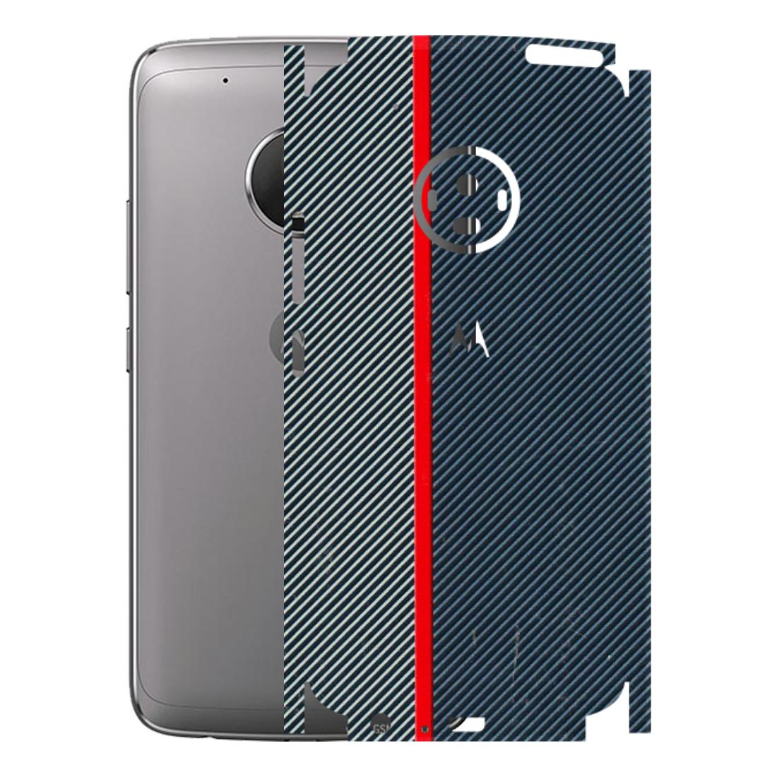 Motorola Phone Skins (All Models) - Blue Sober Lines - 3D Embossed Finish (L-305) Motorola Moto G5 Plus
