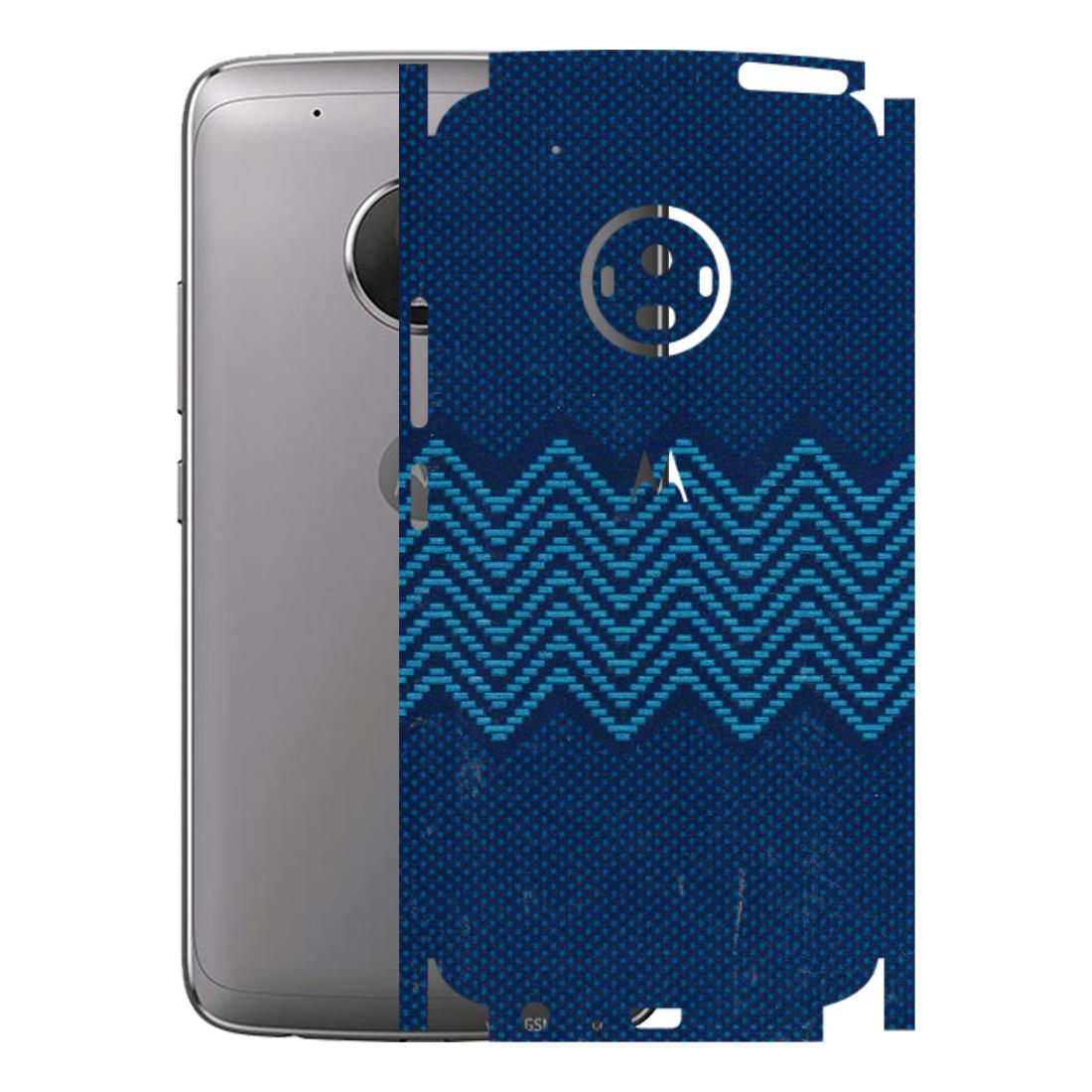 Motorola Phone Skins (All Models) - Blue Sober Waves - 3D Embossed Finish (L-306) Motorola Moto G5 Plus