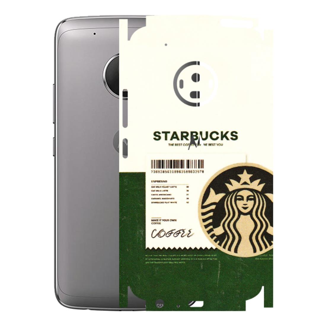 Motorola Phone Skins (All Models) - Starbucks Barcode - 3D Embossed Finish (L-308) Motorola Moto G5 Plus