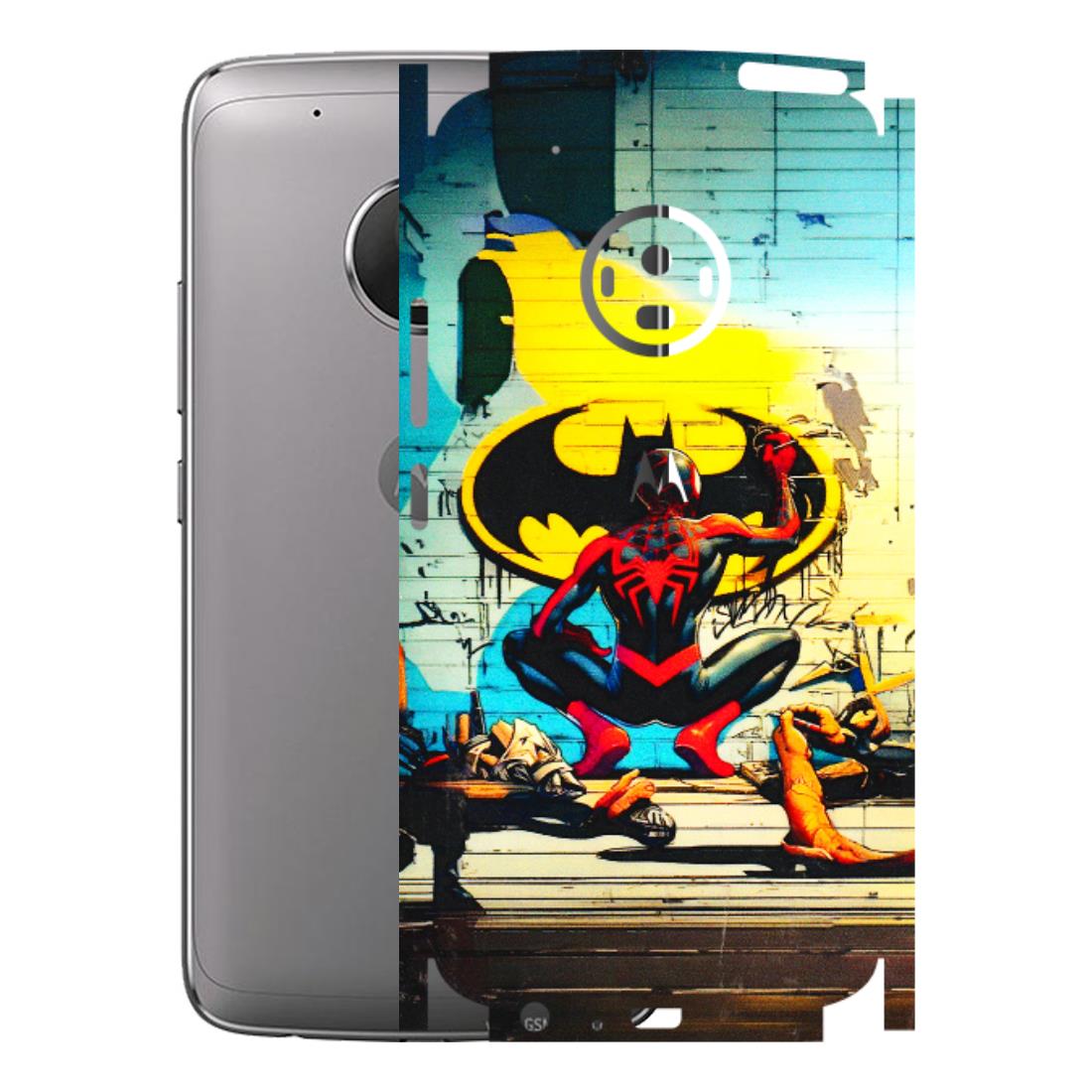 Motorola Phone Skins (All Models) - New Spiderman Bat Logo - 3D Embossed Finish (L-309) Motorola Moto G5 Plus
