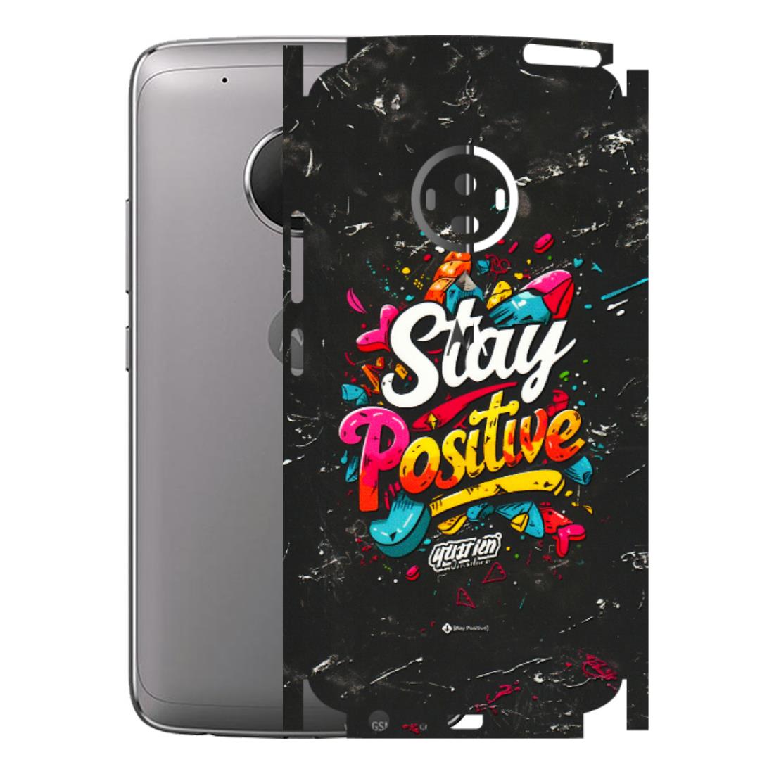 Motorola Phone Skins (All Models) - Stay Positive Black - 3D Embossed Finish (L-31) Motorola Moto G5 Plus