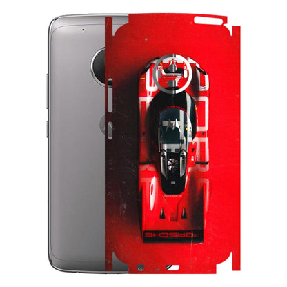 Motorola Phone Skins (All Models) - Red Porsche Car Logo - 3D Embossed Finish (L-315) Motorola Moto G5 Plus