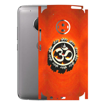 Motorola Phone Skins (All Models) - Aum Shiv Orange - 3D Embossed Finish (L-32) Motorola Moto G5 Plus