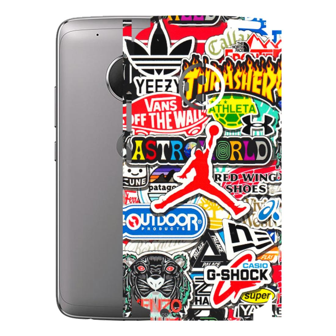 Motorola Phone Skins (All Models) - Multi Brands Sticker Graffiti - 3D Embossed Finish (L-37) Motorola Moto G5 Plus