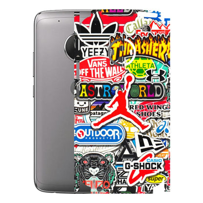 Motorola Phone Skins (All Models) - Multi Brands Sticker Graffiti - 3D Embossed Finish (L-37) Motorola Moto G5 Plus
