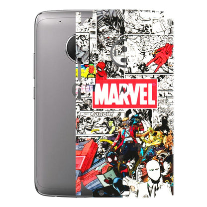Motorola Phone Skins (All Models) - Marvel Colorful Comic - 3D Embossed Finish (L-64) Motorola Moto G5 Plus