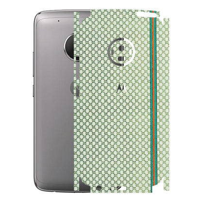Motorola Phone Skins (All Models) - Gucci Fabric Pattern - 3D Embossed Finish (L-73) Motorola Moto G5 Plus