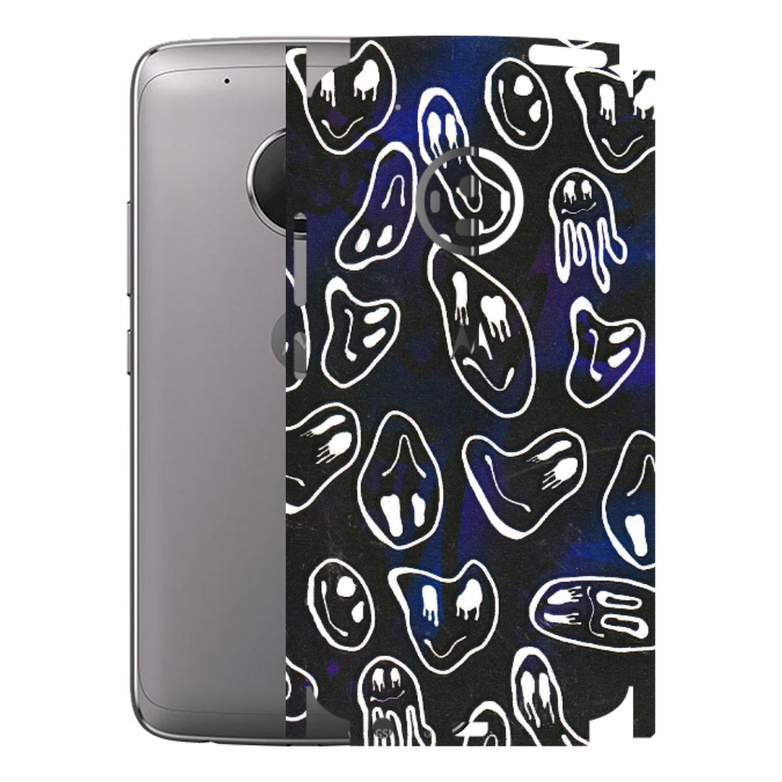 Motorola Phone Skins (All Models) - Distorted Smileys - 3D Embossed Finish (L-92) Motorola Moto G5 Plus