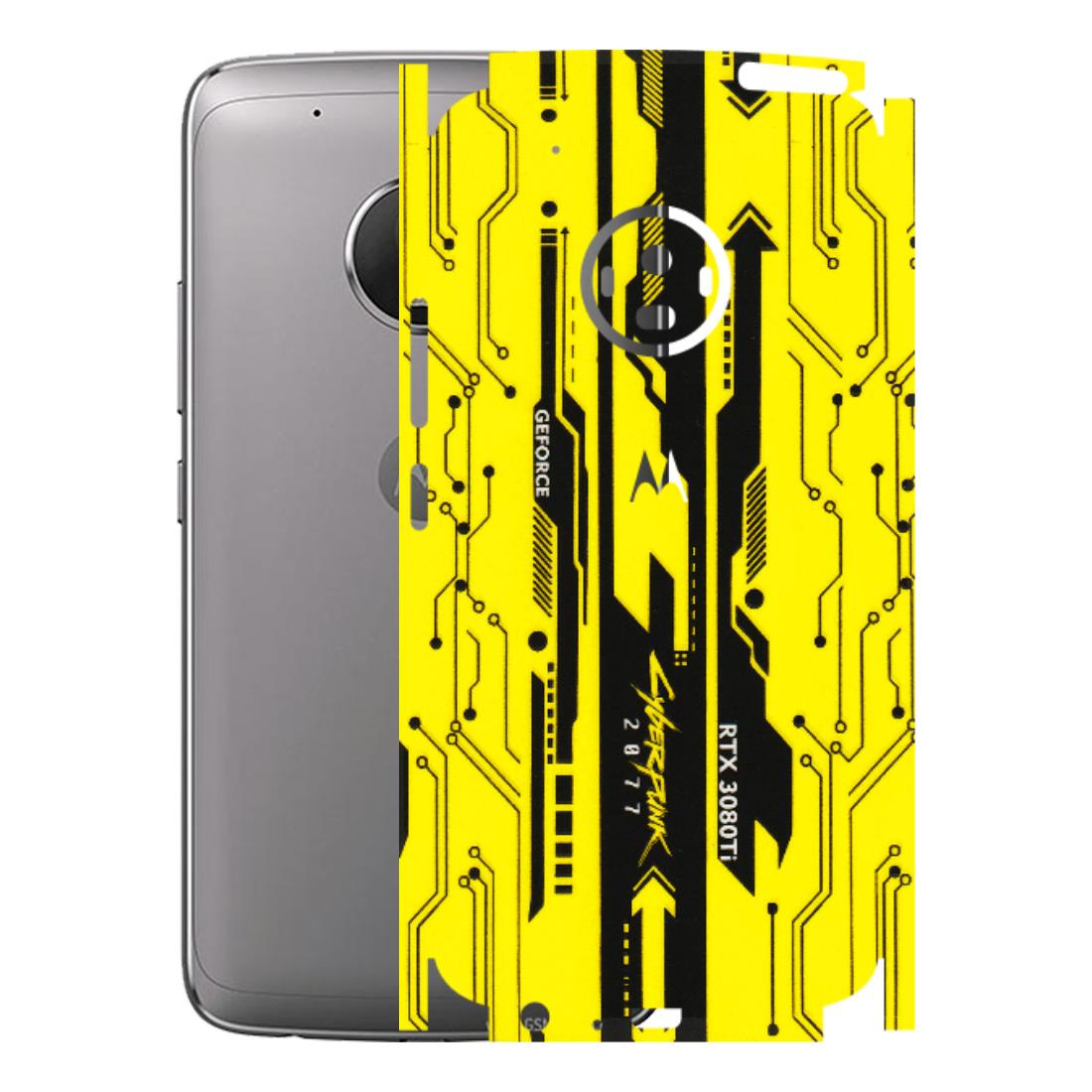 Motorola Phone Skins (All Models) - Yellow Cyberpunk - 3D Embossed Finish (L-93) Motorola Moto G5 Plus