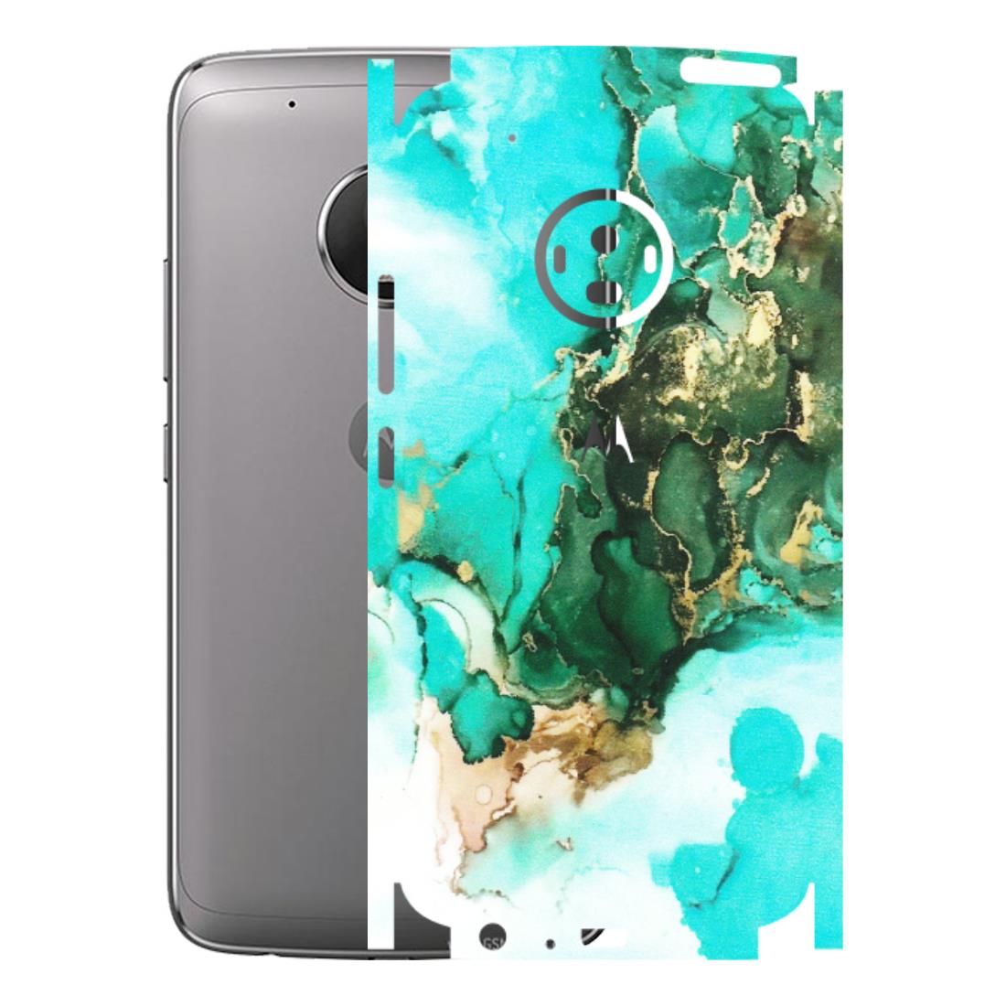 Motorola Phone Skins (All Models) - The Blue Gold Marble - Matte Finish (M-124) Motorola Moto G5 Plus