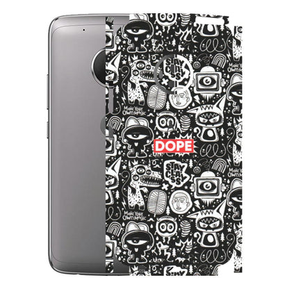 Motorola Phone Skins (All Models) - Dope Stay Classy Black Doodles - Matte Finish (M-126) Motorola Moto G5 Plus