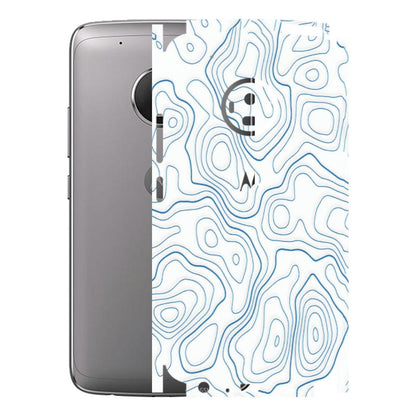 Motorola Phone Skins (All Models) - Blue And White Swirls - Matte Finish (M-139) Motorola Moto G5 Plus