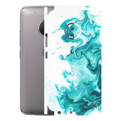 Motorola Phone Skins (All Models) - Sky Blue Abstract Colour - Matte Finish (M-146) Motorola Moto G5 Plus