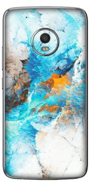 Motorola Phone Skins (All Models) - Blue Waves Abstract - Matte Finish (M-19) Motorola Moto G5 Plus