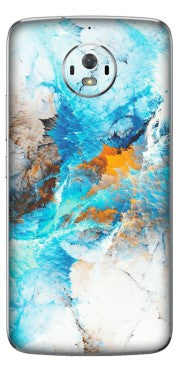 Motorola Phone Skins (All Models) - Blue Waves Abstract - Matte Finish (M-19) Motorola Moto G5S