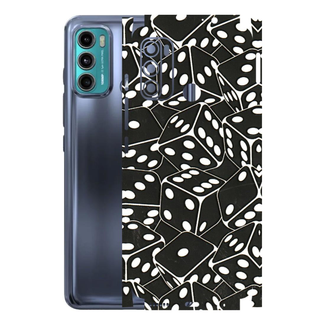 Motorola Phone Skins (All Models) - Big Black Dices - 3D Embossed Finish (L-106) Motorola Moto G60