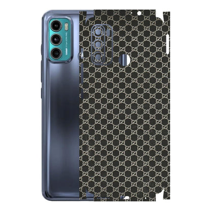 Motorola Phone Skins (All Models) - Black G Print - 3D Embossed Finish (L-109) Motorola Moto G60