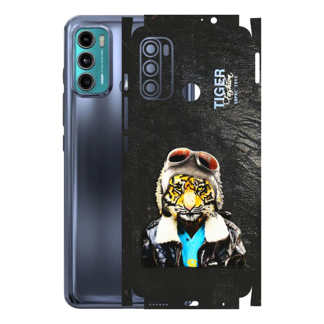 Motorola Phone Skins (All Models) - Rider Tiger - 3D Embossed Finish (L-113) Motorola Moto G60