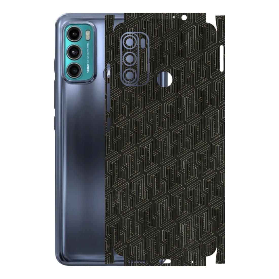 Motorola Phone Skins (All Models) - Black Abstract Pattern - 3D Embossed Finish (L-117) Motorola Moto G60