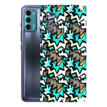 Motorola Phone Skins (All Models) - Funky Zig Zag - 3D Embossed Finish (L-223) Motorola Moto G60