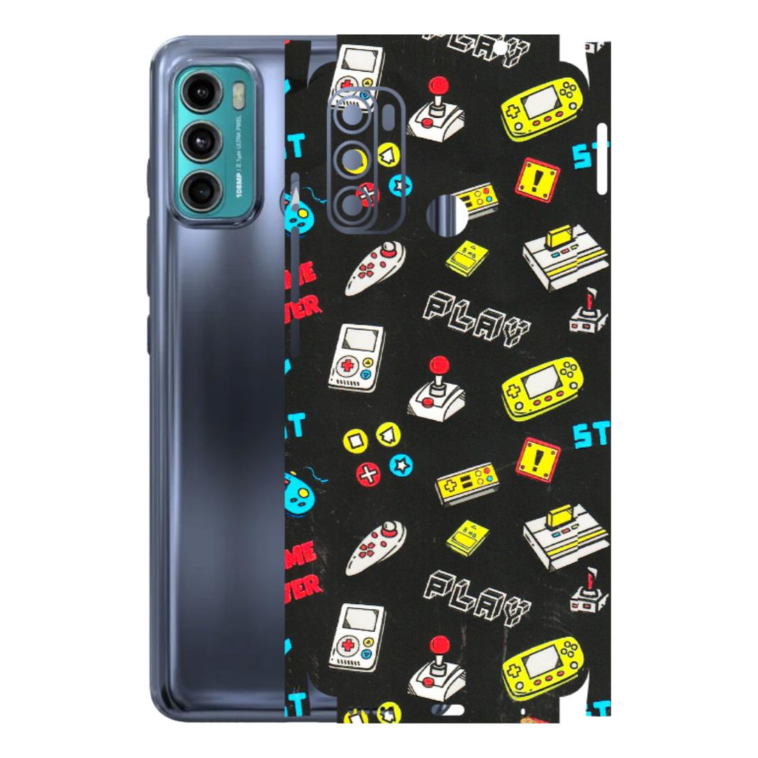 Motorola Phone Skins (All Models) - Gaming Doodles - 3D Embossed Finish (L-224) Motorola Moto G60