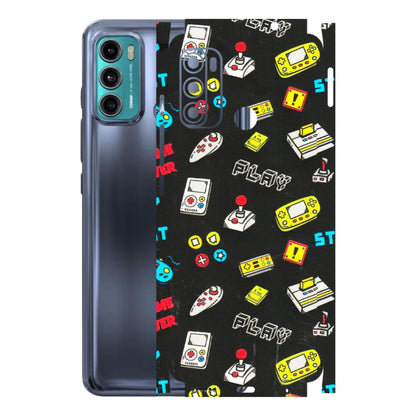 Motorola Phone Skins (All Models) - Gaming Doodles - 3D Embossed Finish (L-224) Motorola Moto G60