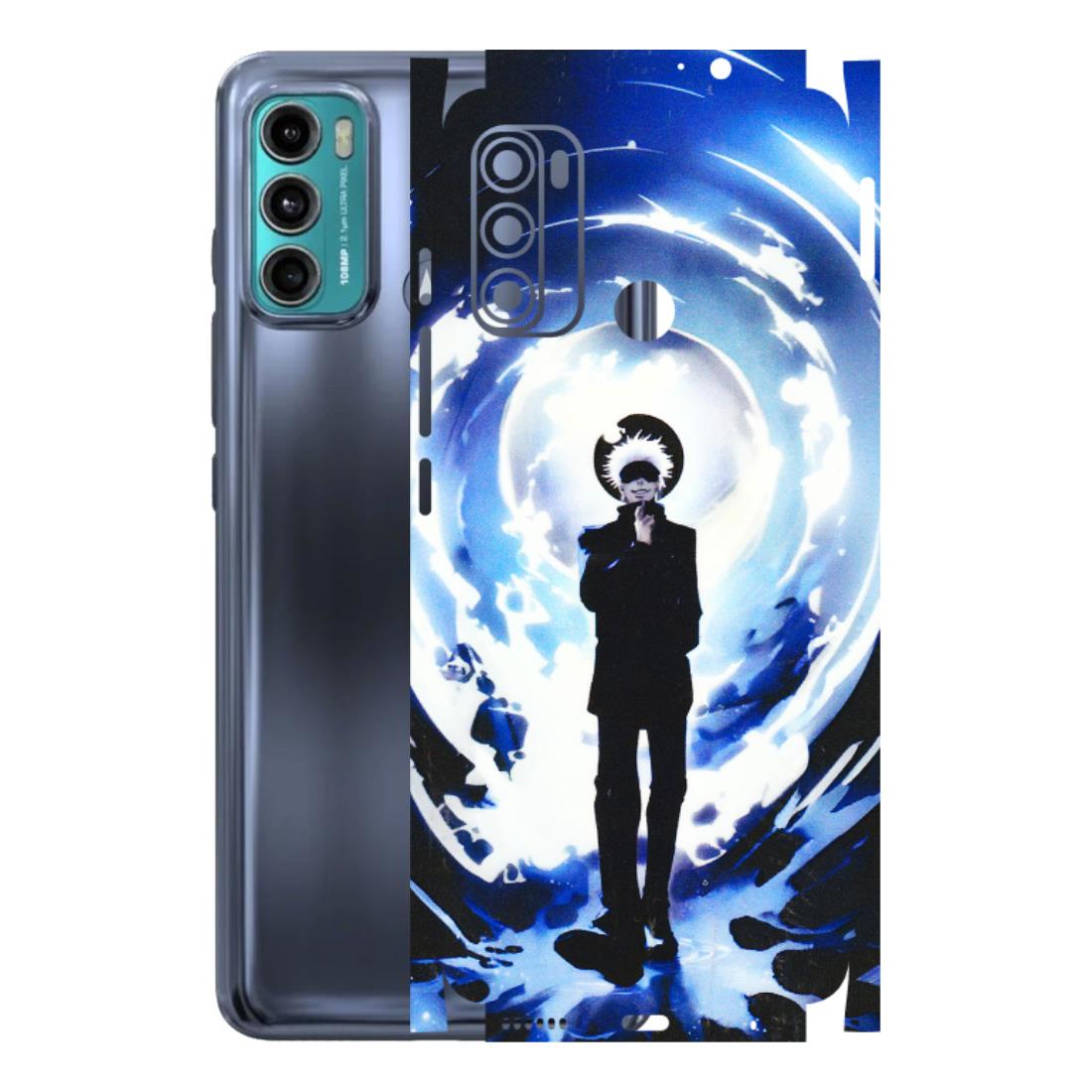 Motorola Phone Skins (All Models) - Satoru Gojo Dark Blue - 3D Embossed Finish (L-235) Motorola Moto G60