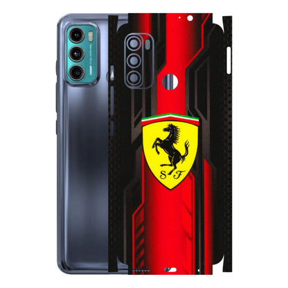 Motorola Phone Skins (All Models) - Black Ferrari Logo - 3D Embossed Finish (L-253) Motorola Moto G60