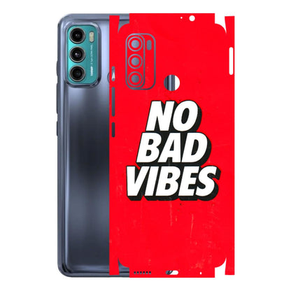 Motorola Phone Skins (All Models) - No Bad Vibes - 3D Embossed Finish (L-280) Motorola Moto G60