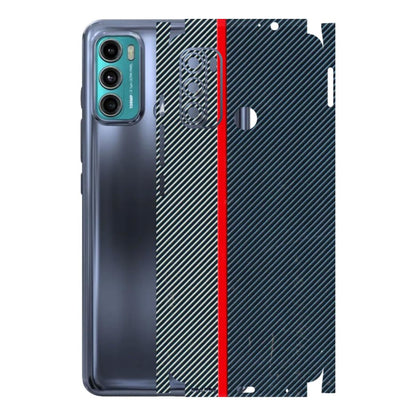 Motorola Phone Skins (All Models) - Blue Sober Lines - 3D Embossed Finish (L-305) Motorola Moto G60