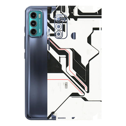 Motorola Phone Skins (All Models) - White Techy Logo - 3D Embossed Finish (L-312) Motorola Moto G60